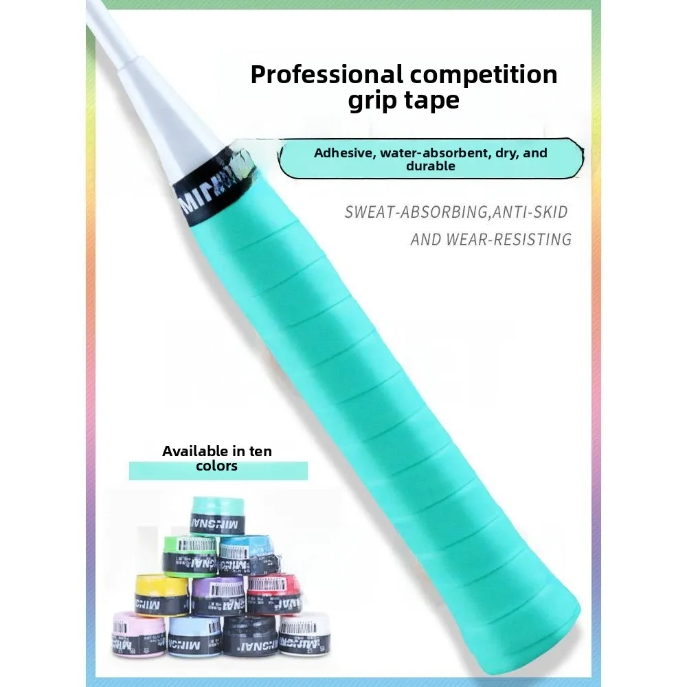 Anti-Slip Sweat Absorbent Badminton Raet Handle Wrap Film Flat Milk Glue Tennis Belt Fiing Rod ip Tape Sports Fitn