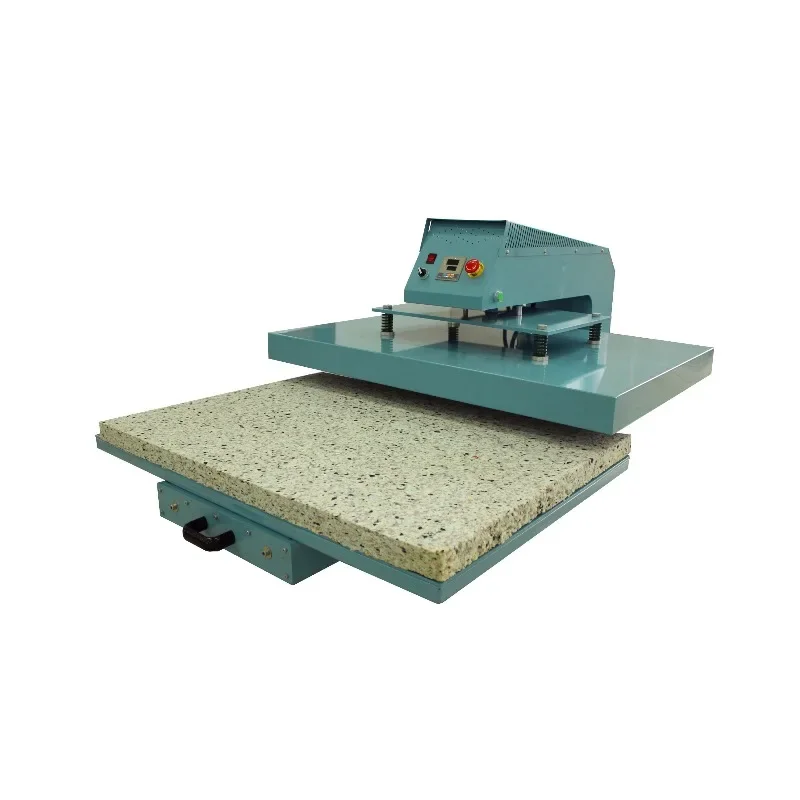 【2026】تلقائي كبير الحجم، منزلق هوائي كبير الحجم، آلة طباعة نقل الحرارة على تي شيرت مسطح