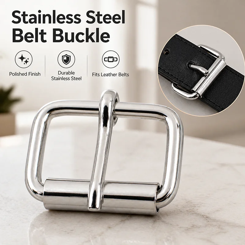 

5Pcs 16-50mm Stainless Steel Roller Pin Buckles Bag Strap Belt Leather Dog Collar Backpack Shoe Webbing Adjust Repair Hardware