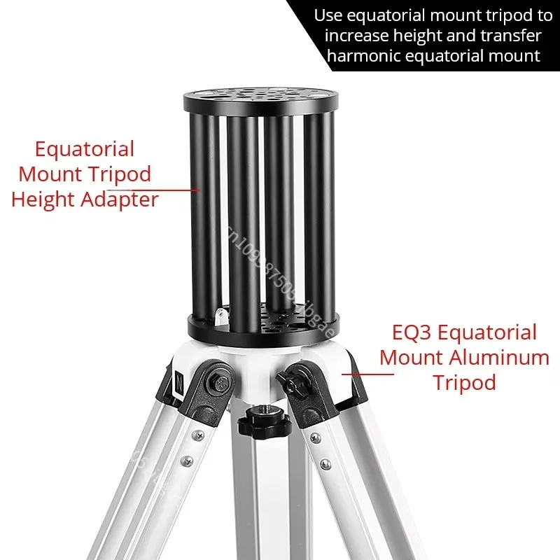 Black & Silver Tripod Extension Column Equatorial Section for Aiden/Zhenwang Telescopes 200mm 300mm 400mm - Telescope Accessory