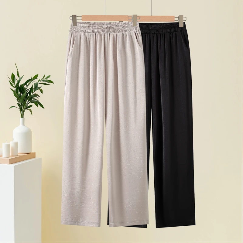 

Легкие широкие брюки из хлопка и льна для женщин, летние модные свободные брюки-капри в корейском стиле, цельные