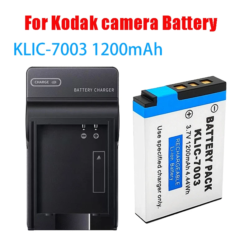 Аккумулятор KLIC-7003 + зарядное устройство для цифровых камер Kodak M420 V1003 V803 M381 Z950, 3.7V 1200mAh, 1 шт., продается от Specialized In Digit