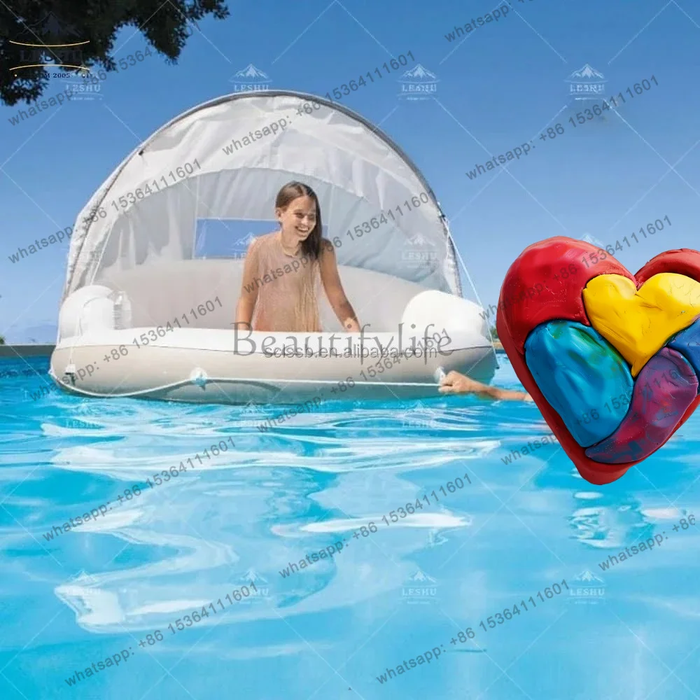 Hot Selling Inflatable Water Toys Sunshade 1.99m X 1.50m PVC Inflatable Canopy Island Decoración Hogar