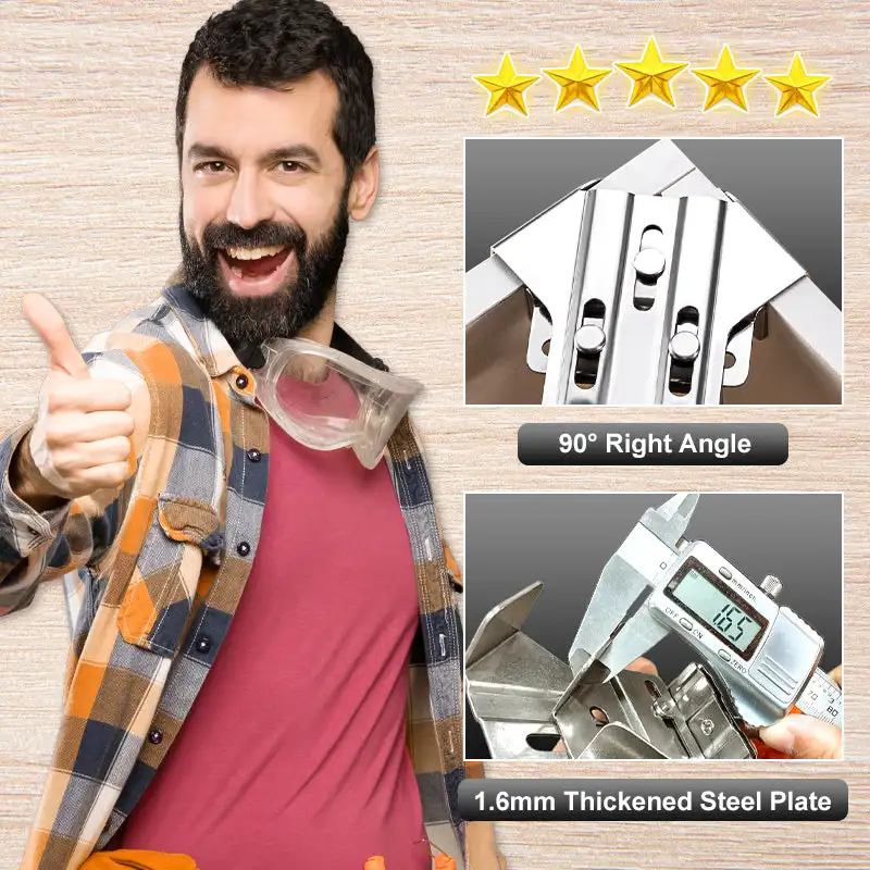 Corner Clamp Stainless Steel 90 Degree Right Angle Clamp Adjustable Woodworking Positioning Square for DIY Framing Welding