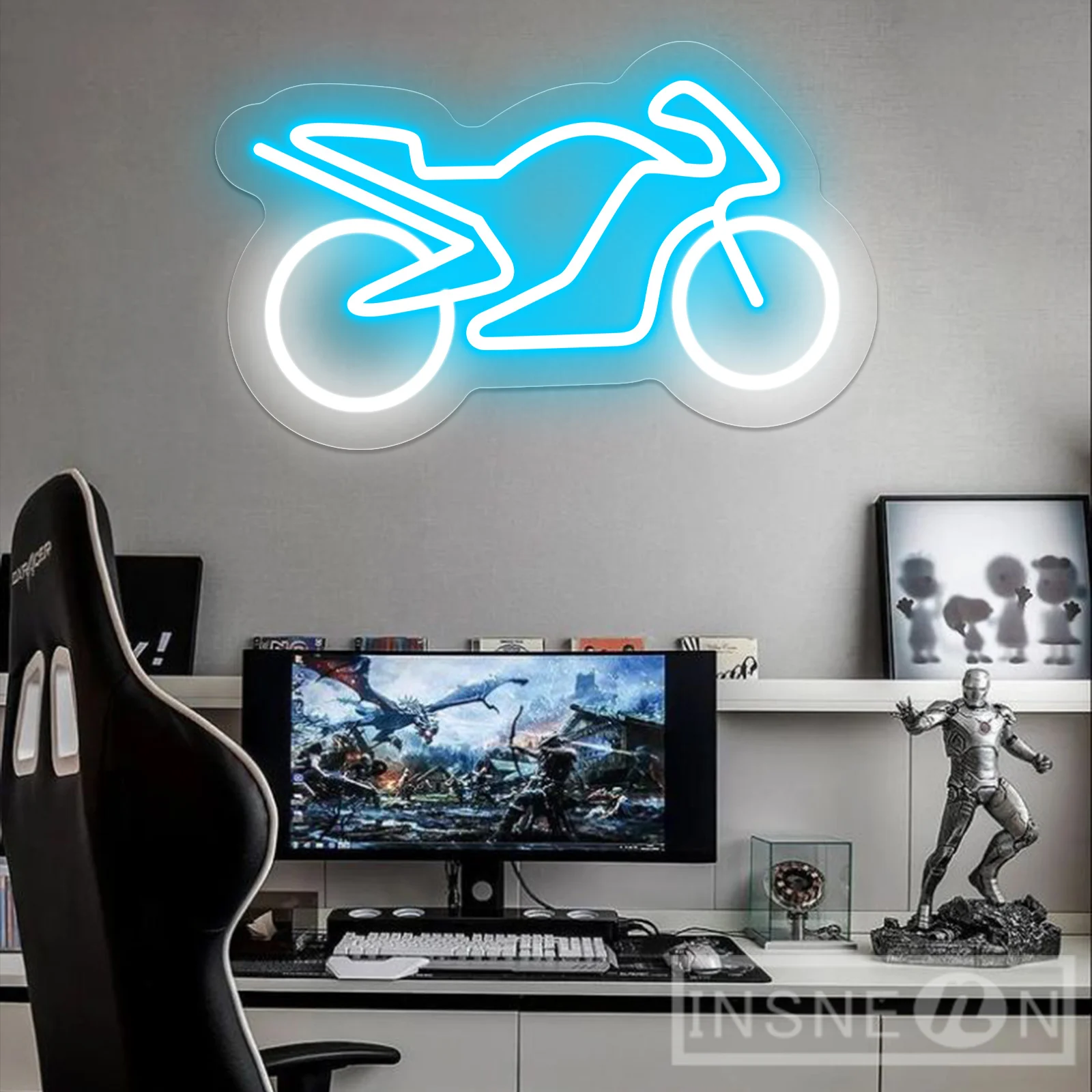 Neon Sign Led Light Motobike Shop Gaming Room Decor Wall Neon Lights Signs Motorcycle Birthday Party Gift Atmosphere Neon Lamp