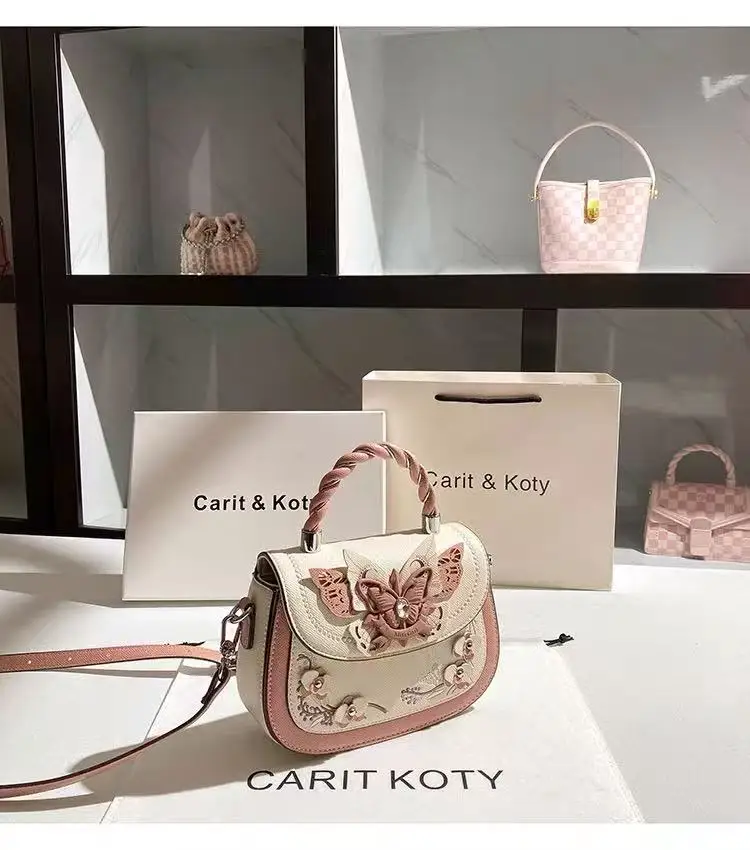 Hoge kwaliteit mode luxe clutch portemonnee dames handtas borduurwerk getextureerde schoudertas vrouwelijke casual tas