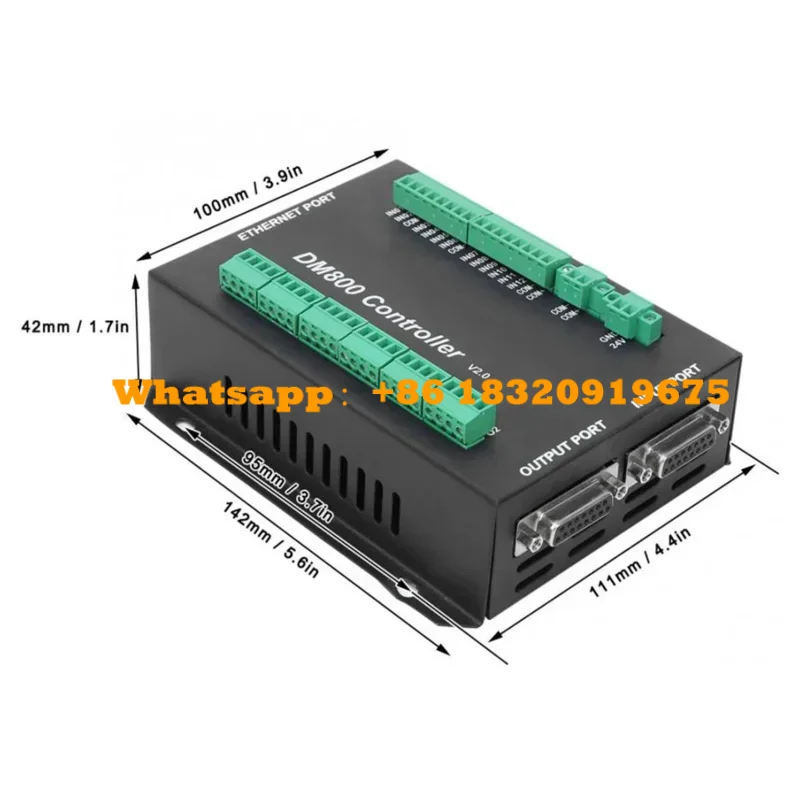 Sistema di controllo del movimento con controller maniglia CNC DM800 Schermo da 3/4/5 assi da 3,8 pollici più pulsante di arresto di emergenza supporta il codice G