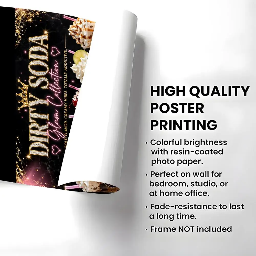 Food Art Coffee Guide Poster Self-adhesive Art Waterproof Paper Sticker Coffee House Bar Room Wall Decor