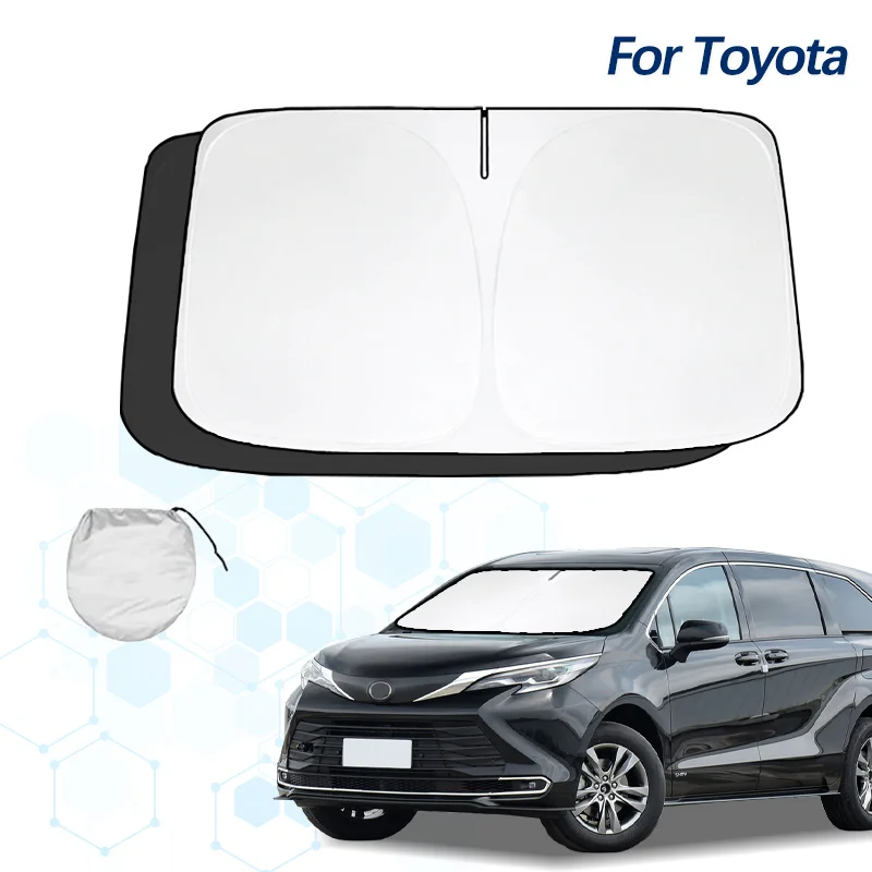 Car Windshield Sun Shade For Toyota Saina Sunshade Summer Visor Protector Foldable Blocks UV Rays Protection Accessories