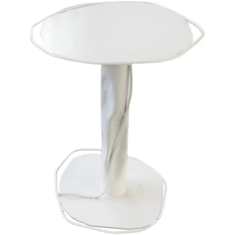 Wrought iron dining table small round table art style modeling table coffee milk tea shop simple industrial style designer