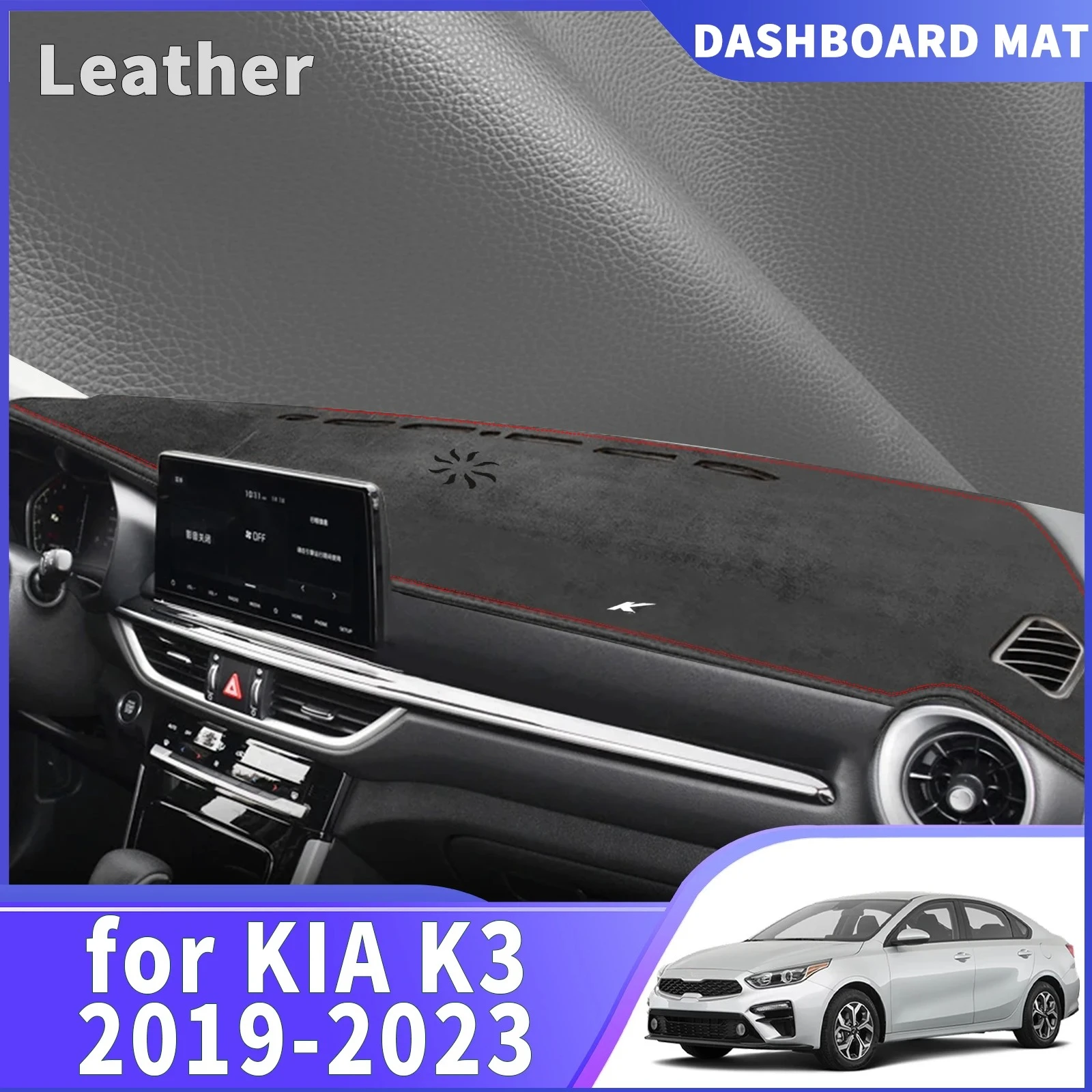 

fit for KIA K3 2019 2020 2021 2022 2023 GT Car Accessories Dashmat Dashboard Cover Pad DashMat Sunshade Protective Carpet