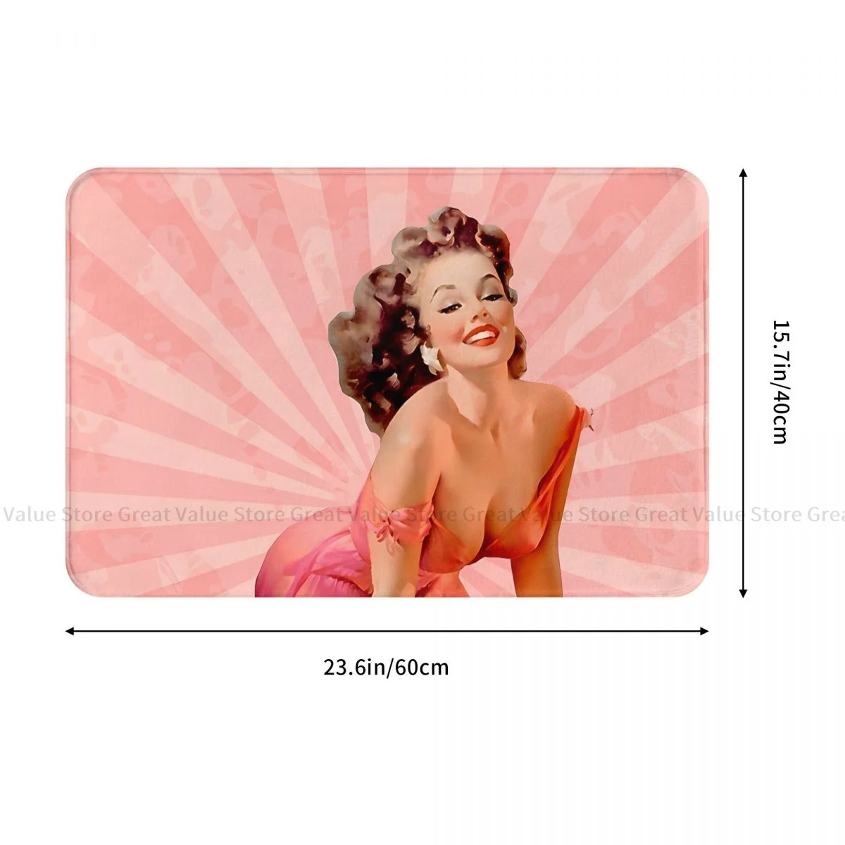 Pin Up Girl Kitchen Non-Slip Carpet Retro Bedroom Mat Entrance Door Doormat Home Decor Rug