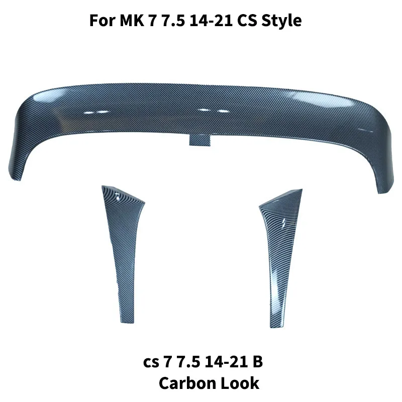 Kofferbak Spoiler Wing Lip voor Volkswagen Golf 7 7.5 MK7 7.5 GTI R R Lijn 2013-2021 Dak diffuser voorste splitter Body kits
