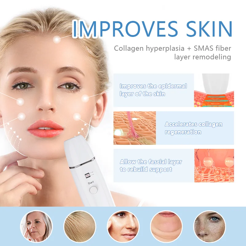 جهاز رادار Hifu لشد البشرة ، نحت الخط ، شد الوجه على شكل حرف V ، إزالة التجاعيد العالية ، آلة التجميل ، تجديد البشرة #5