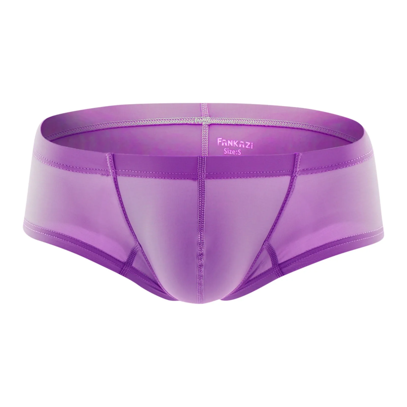 กางเกงบ็อกเซอร์เอวต่ำสำหรับผู้ชายกางเกงบ็อกเซอร์ขาขนาดเล็กลำลองสีพื้นเรียบง่ายยืดหยุ่นสูงแบบบางและเบาสำหรับผู้ชาย