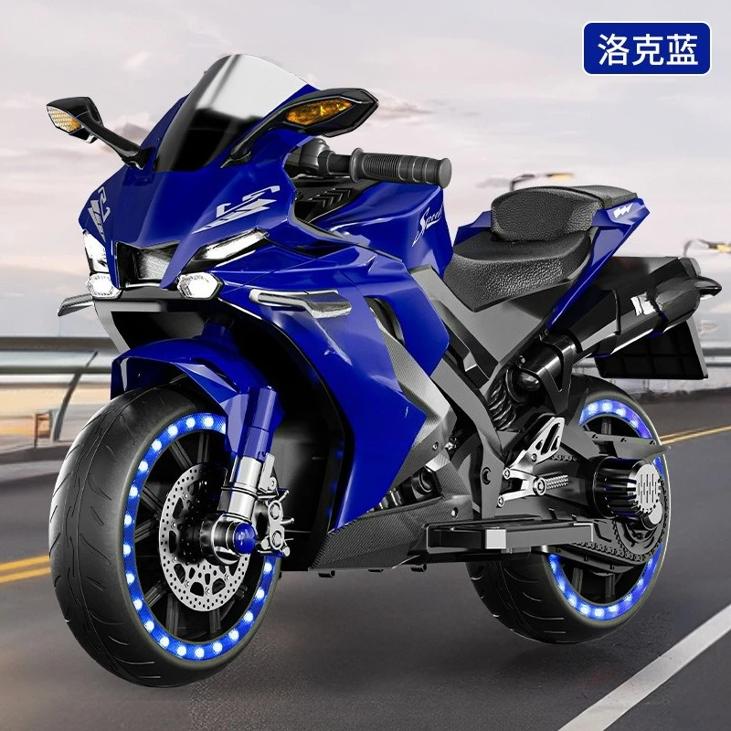 دراجة نارية كهربائية كبيرة للأطفال بعمر 3-8 سنوات يمكن أن تكون مقعدًا للبالغين بعجلتين R7 للأولاد والبنات عربة شحن