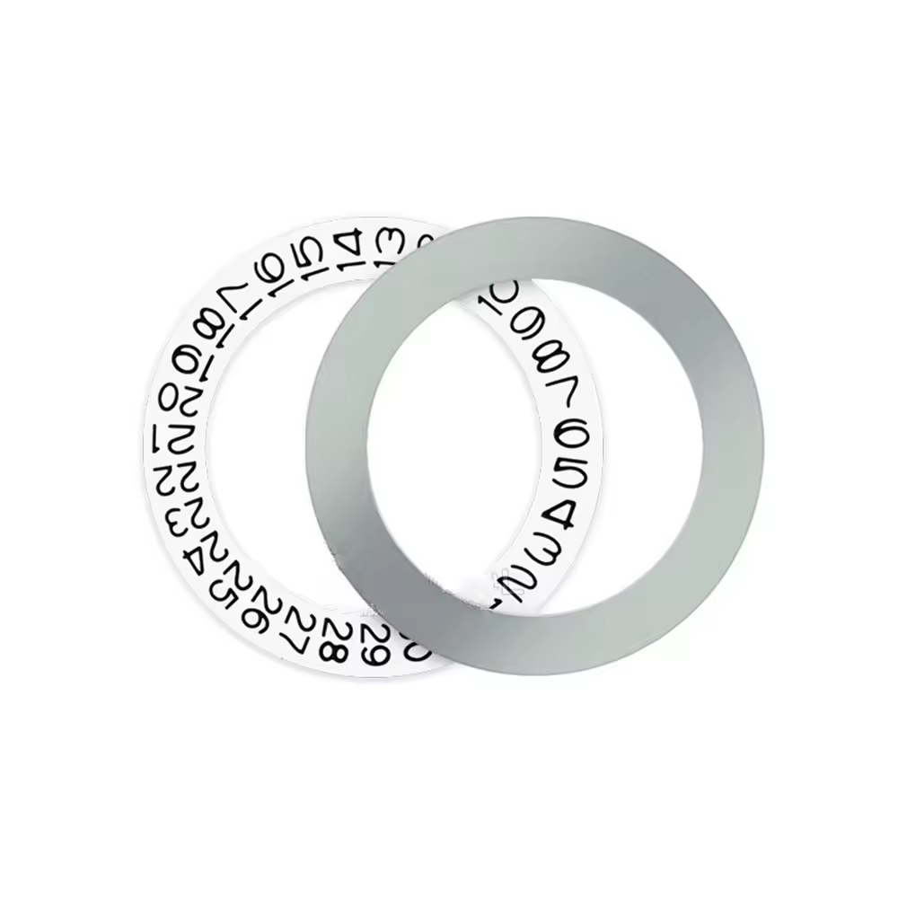 Nuovo disco calendario con modifica dello sfondo bianco adatto per accessori per orologi a tre punti con movimento NH35 NH36