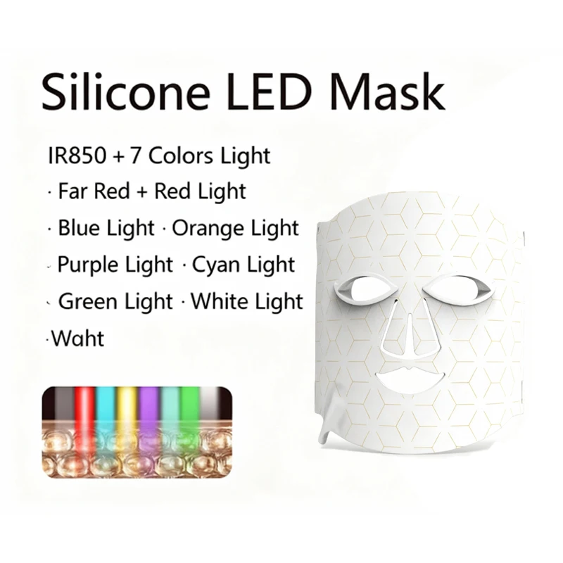 หน้ากากซิลิโคน LED 368 ดวง สำหรับบำรุงผิวหน้าด้วยโฟตอนที่บ้าน เทคโนโลยีล้ำสมัย บำรุงผิวอย่างล้ำลึก เหมาะสำหรับผู้หญิง