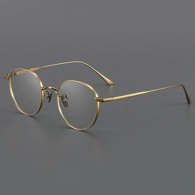 

Модные оптические оправы для очков, ретро-круглые оправы из чистого титана, мужские и женские очки, оправы для коррекции зрения, очки для близорукости.