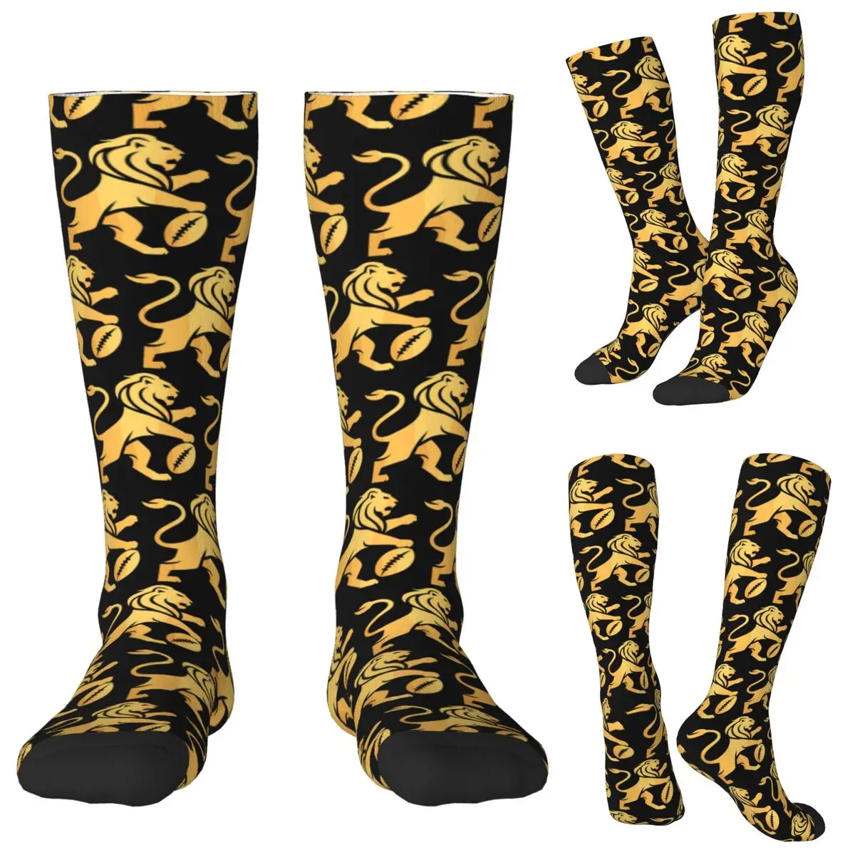 Brisbane Lions Socks Harajuku Stockings All Season Long Socks Accessories for Man Woman Gifts
