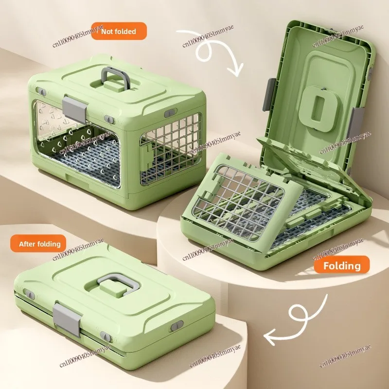 Portable Folding Pet Air Case Car Play Checked Travel Breathable Portable Cat Case