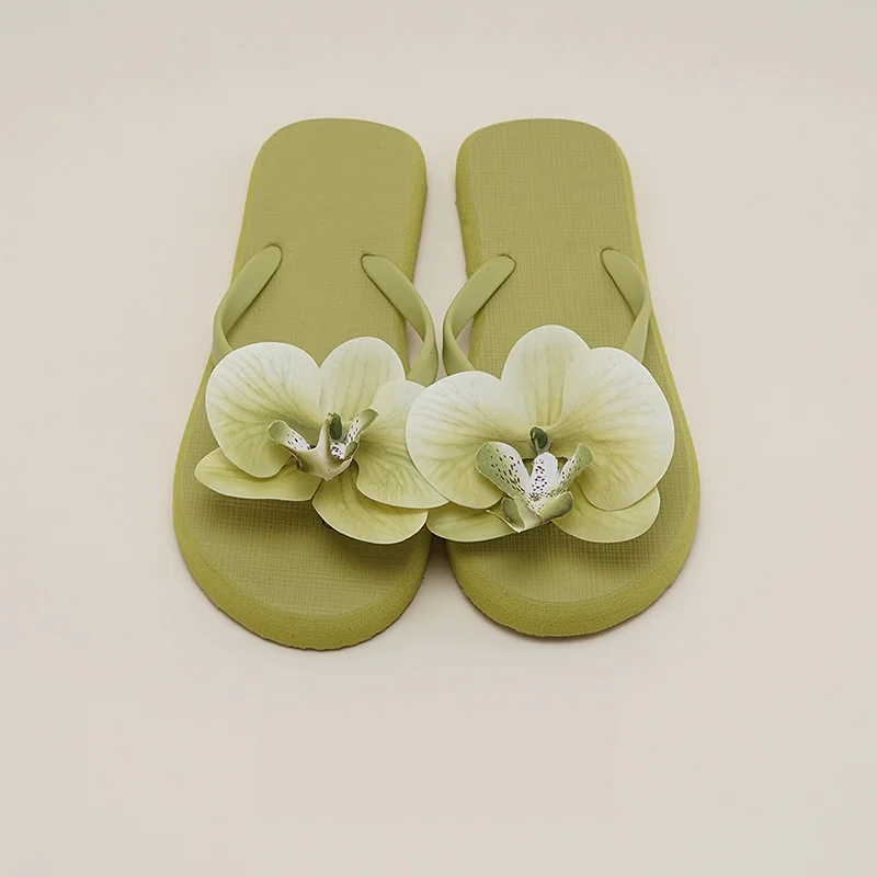 

Elegant Floral Beach Shoes Women's Flip flops 2026 Summer New Casual Cool Slippers Korean Fashion EVA Non Slip Slippers