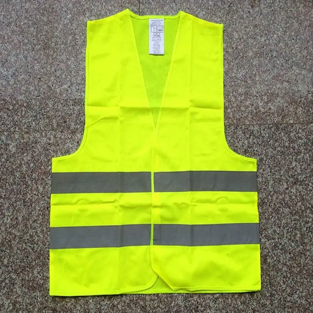 Fluorescent Green Reflective Vest Sleeveless Tops Traffic Running Safety Reflector with Reflective Stripe Drop Shipping