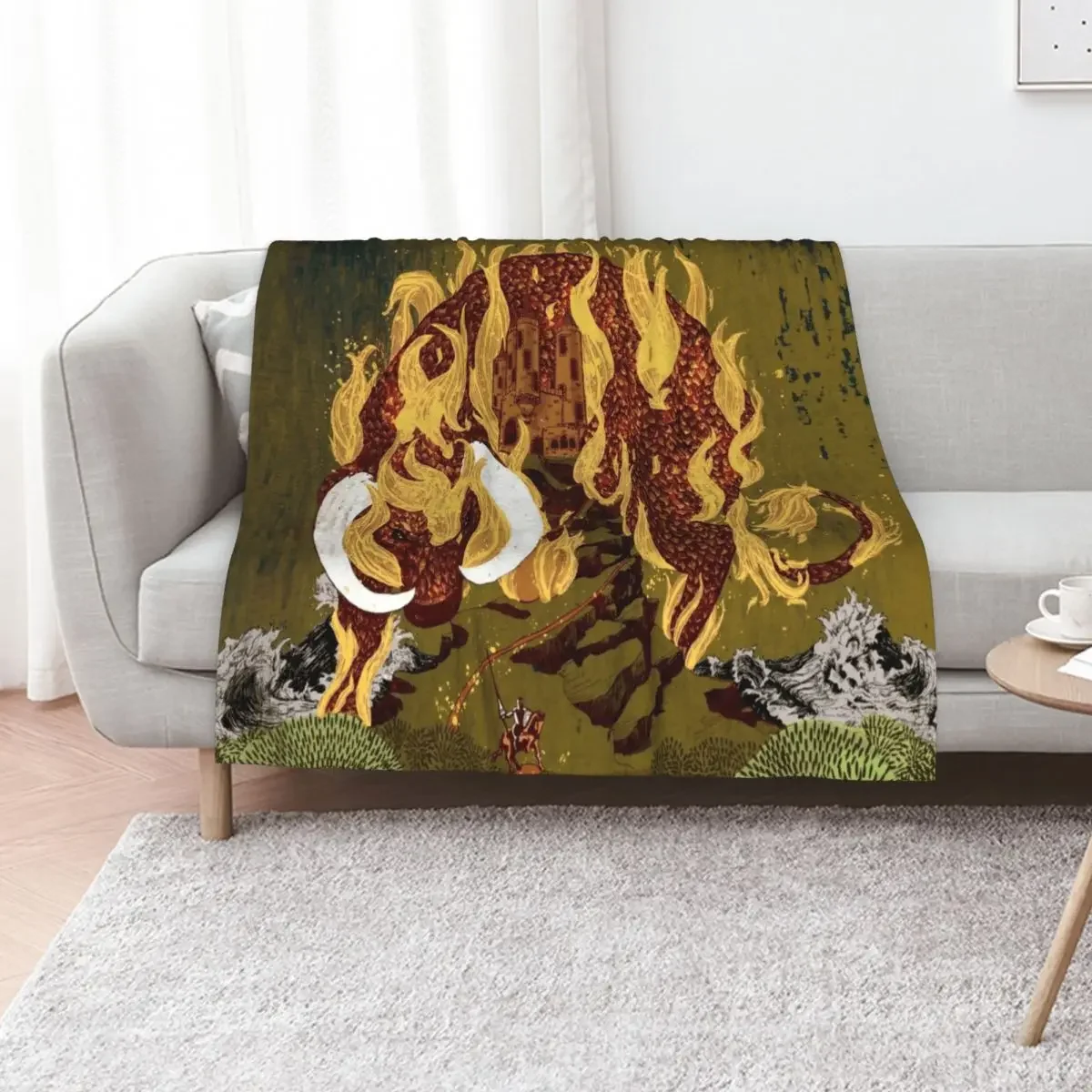 

The Last Unicorn Throw Blanket halloween Designers Quilt Sleeping Bag Blankets