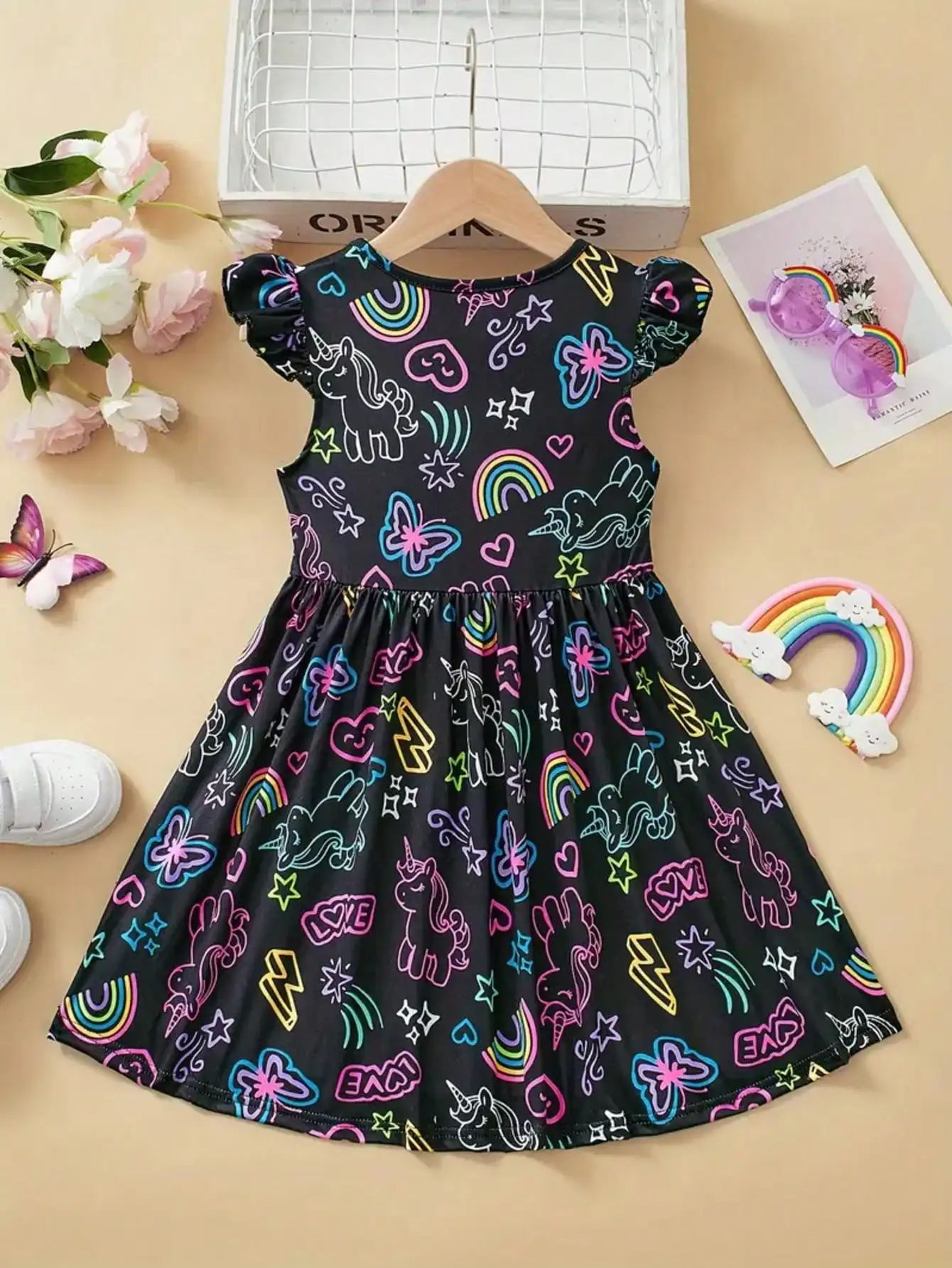 Girls' luminous dress - a magical choice for parties, nighttime wear, and photography, popular style