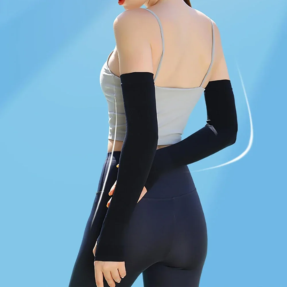 Ladies' Sun Protection Sleeves, Breathable,Elastic Cycling Arm Guards, Daily Travel,Yoga Exercise - Unisex Style