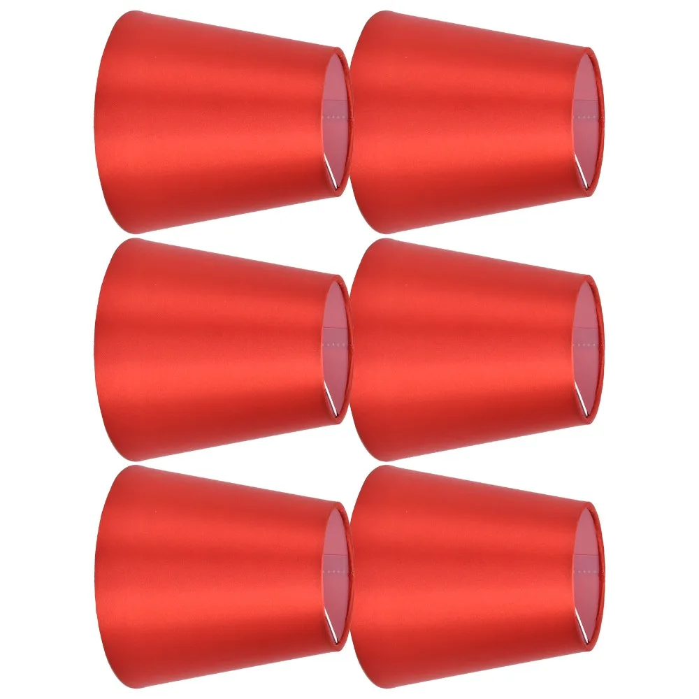 

6PCS Modern Fabric Lampshade Clip On Design 5.1 inch Height Lamp Cover Wall Lamp Shade Wall Lamp