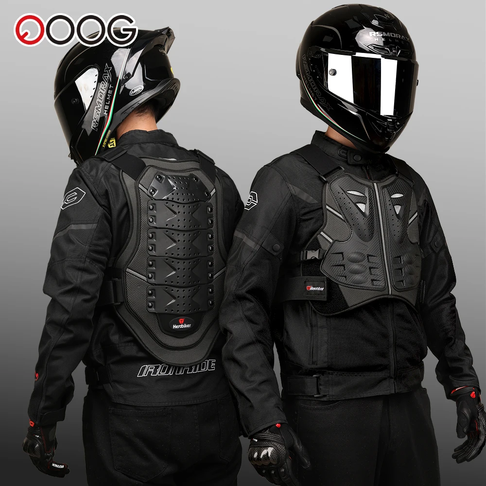 

Motorcycle Body Armor Wear-resistant Motocross Riding Armor Vest Protective Gear Anti-fall Motorbike Chest Back Protector M-XL