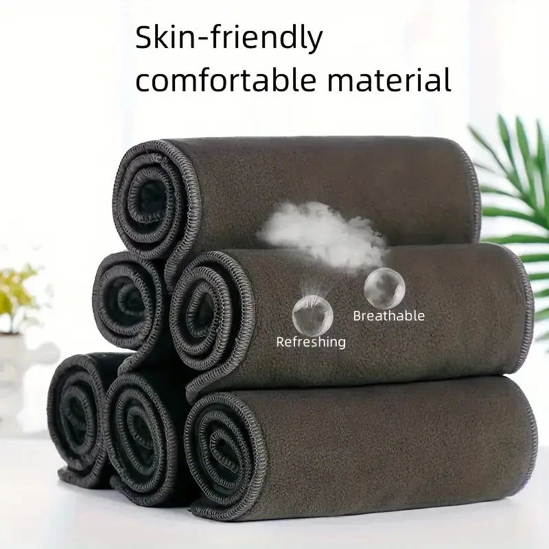AIO 1PCS Reusable Adult Diaper Inserts Pads -Soft Breathable Bamboo Charcoal Liner for Day and Night Use 2 Sizes