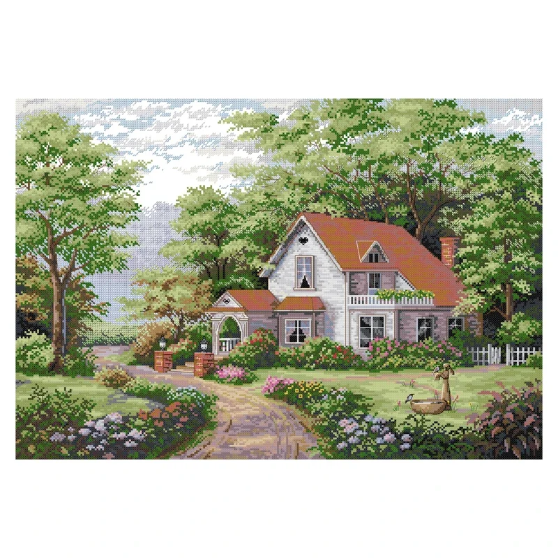 

Набор для вышивки крестом Joy Sunday, красная крыша, вилла, 11CT, 14CT, набор для вышивки крестом с принтом, набор для вышивки крестом в виде животных, рукоделие