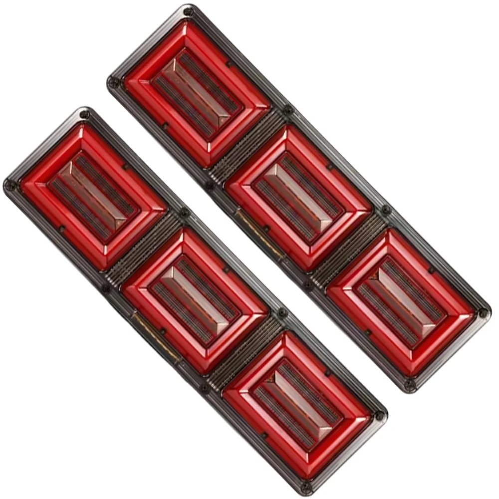 24V 2Pcs LED Tail Lights  Rear Stop Brake Light Indicator Signal Lamp Daytime Running Light  For Cars Trailers Trucks Vans