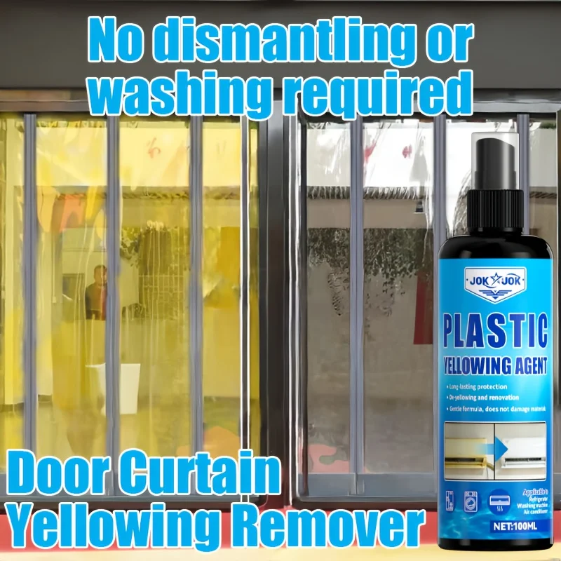 Spray de remoção de plástico multiuso 100ml, fórmula suave, grau profissional, para cortinas de portas, abajures, eletrodomésticos