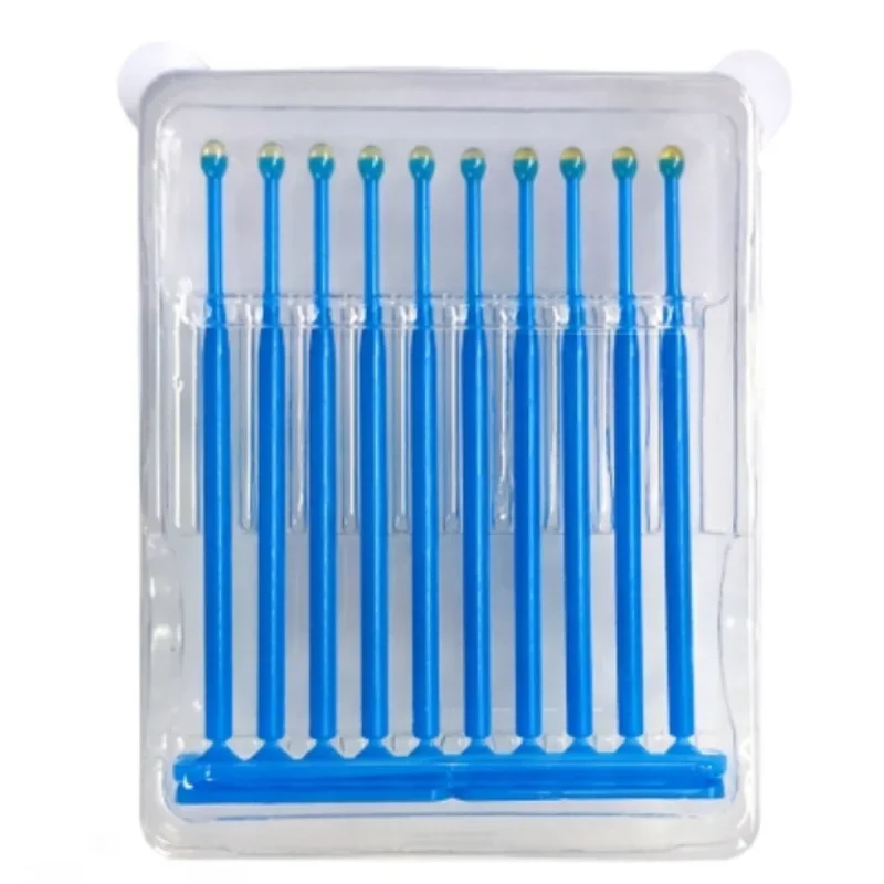 20Pcs Disposable Dental Applicator Sticks Adhesive Tip, Tooth Crown Porcelain Veneer Dental Materials Brush Applicator