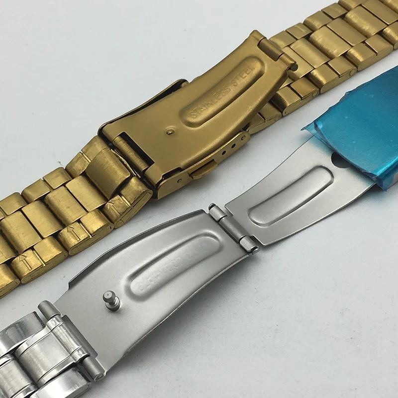 12mm 14mm 16mm 18mm 20mm 22mm 304L 스테인레스 스틸 시계 스트랩 교체 범용 방수 시계 팔찌 액세서리