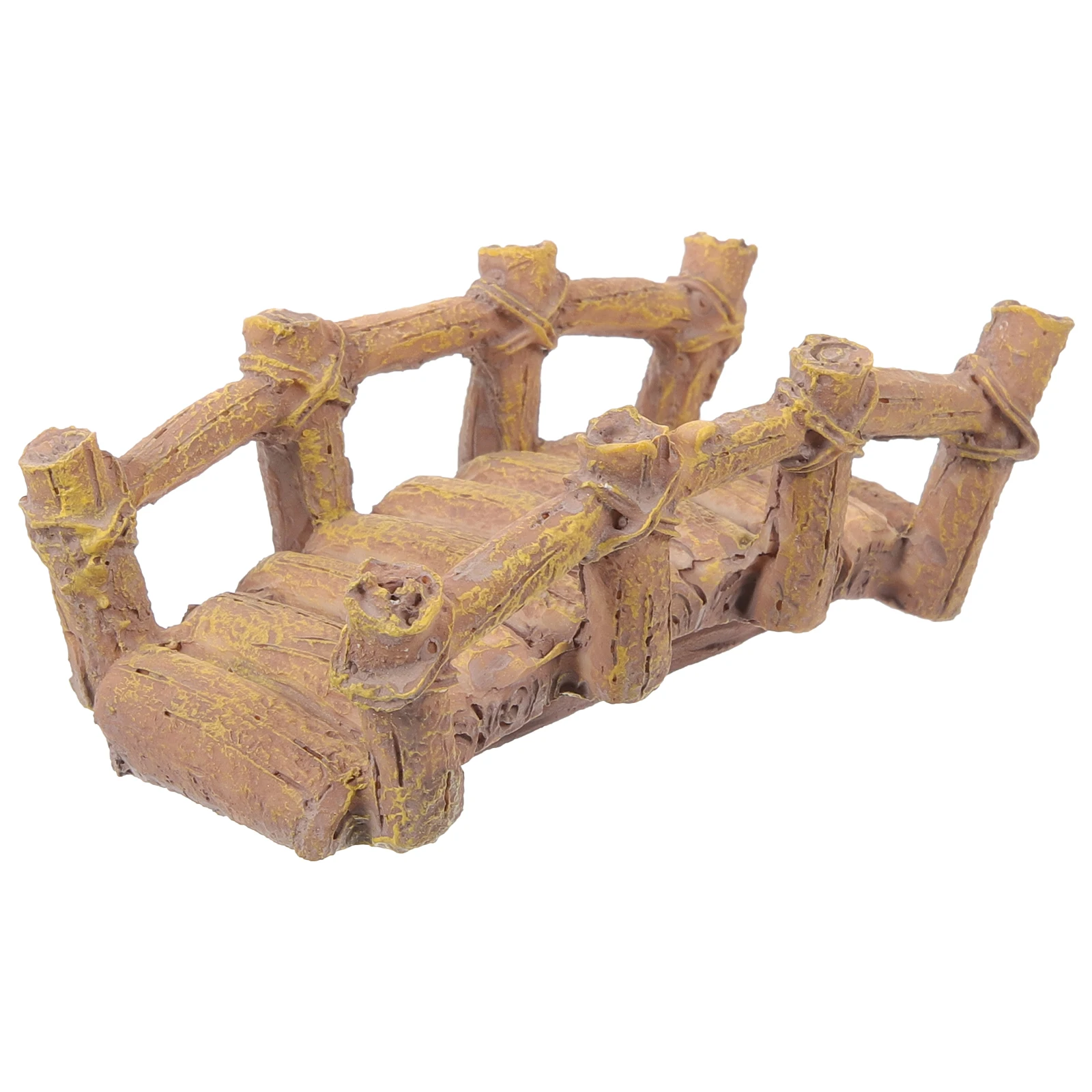 

Wooden Bridge Sand Table Ornaments Outdoor Model Garden Vintage Decorative Resin Miniature Prop Props