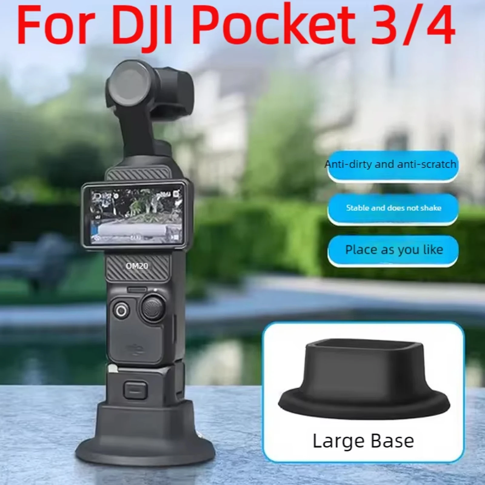 Silicone Non-Slip Desktop Mount For DJI Osmo Pocket 3 4 With Portable Charging Opening Base For DJI OSMO Pocket 3 4 Accessories
