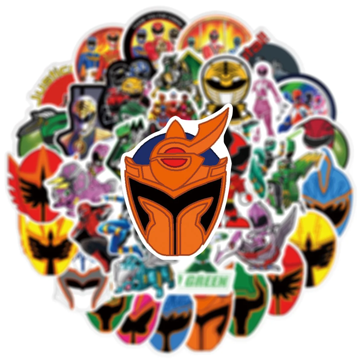 10/50PCS Mighty Morphin Power Rangers adesivi fantastici cartoni animati per bambini giocattoli animazione graffiti decorazione fai da te laptop chitarra giocattoli per bambini