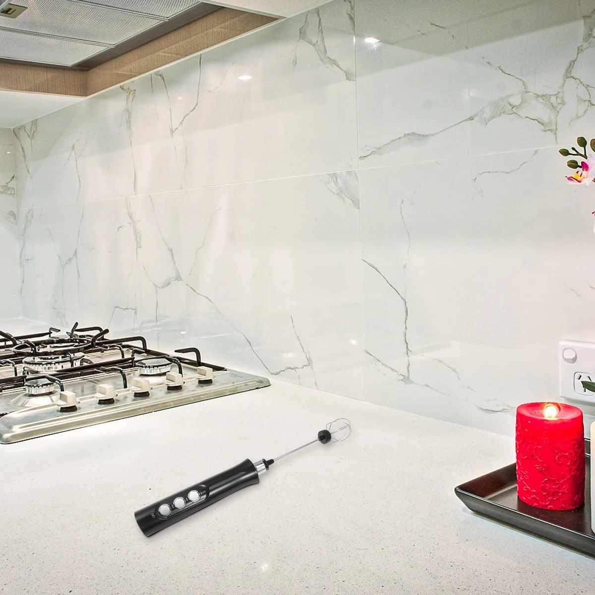 

1Set USB Rechargeable Electric Egg Whisk Multi-Function Cream Frother Milk Foam Maker Three-Head Stirrer Stainless Steel