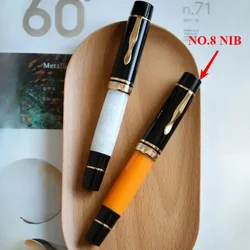 MAJOHN P139 Fountain Pen Retro Large Piston No.8/No.6 Nib 0.5mm Fashion Writing Rubber Tongue All-copper Piston Luxury Office