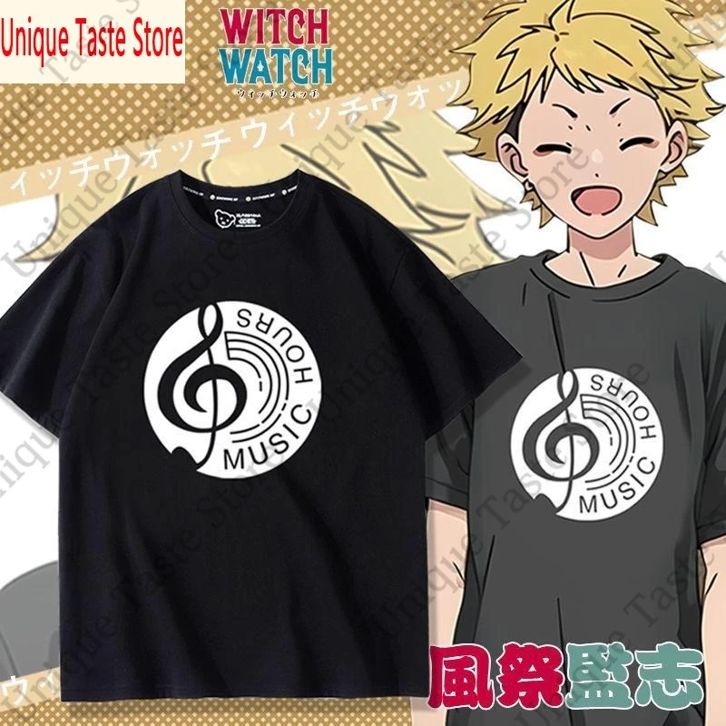 ‌Anime WITCH WATCH T Shirt ‌Kazamatsuri Kanshi Same Graphic Print T-shirt Harajuku Fashion Cotton Summer Short Sleeve Tee Tops