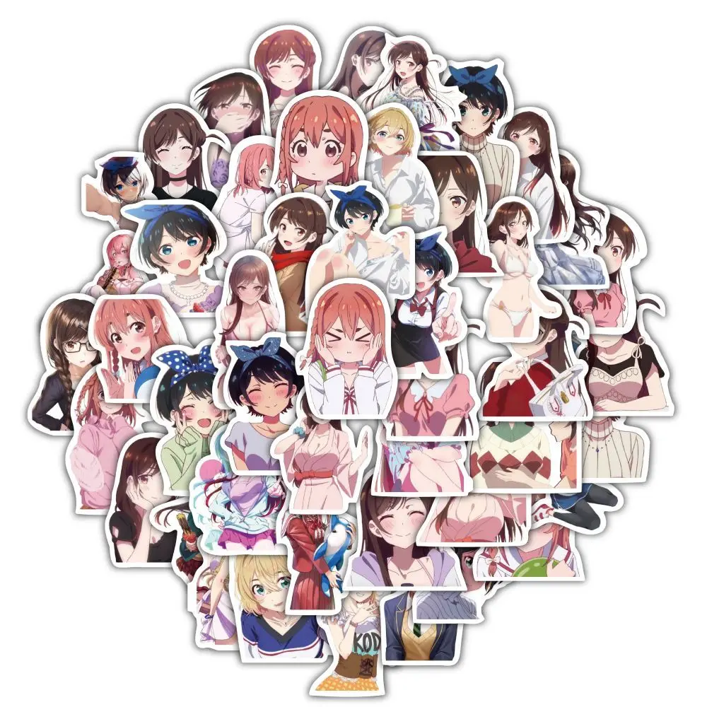 10/30/50/120PCS Cute Cartoon Renting a Girlfriend Anime Stickers Decals DIY Guitar Fridge Kawaii Girl Graffiti Kids Sticker Toys