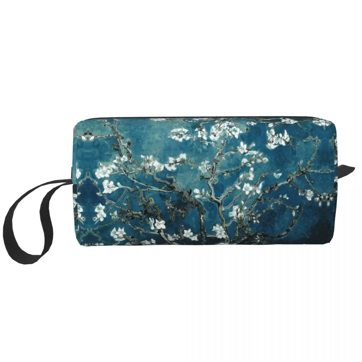 Custom Van Gogh Almond Blossoms Toiletry Bag Women Flowers Painting Makeup Cosmetic Organizer Lady Beauty Storage Dopp Kit Box