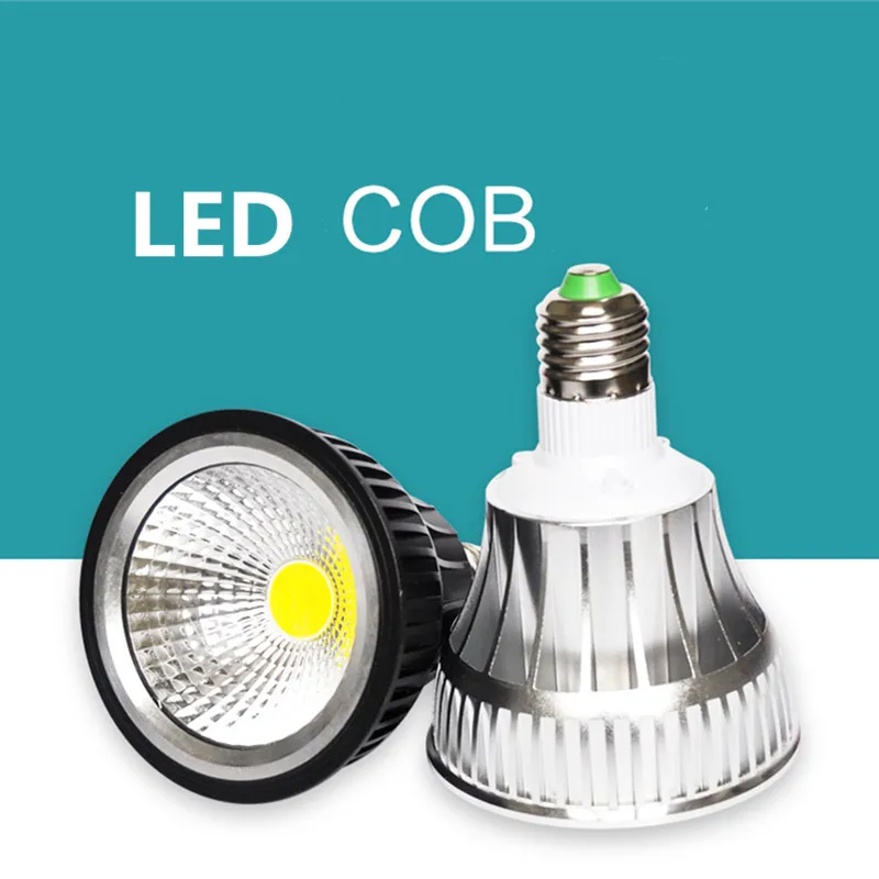 PAR30 E27 Screw Led Bulb Track Lamp Lighting Concentrator Led Lamp Cup Spot Lamp Black Shell