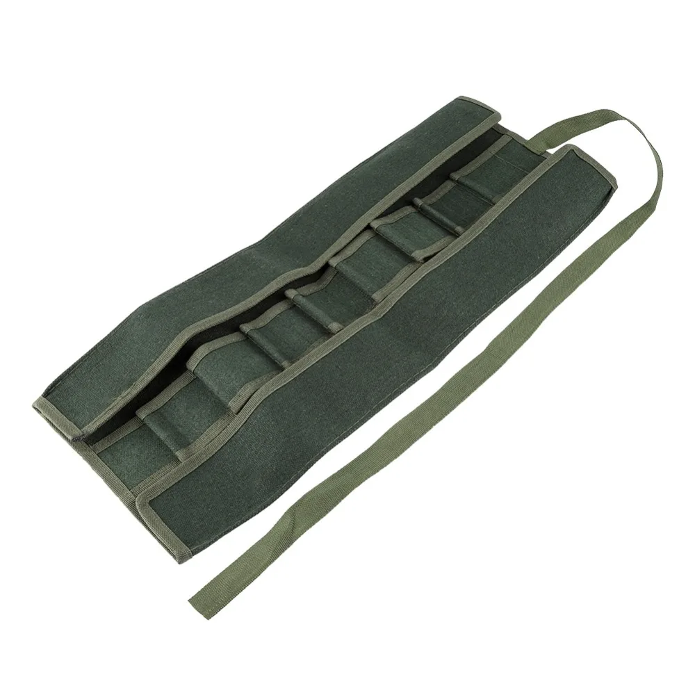 

1Pc 10 Pockets Canvas Gardening Handle Storage Bag​ ​Rolling Multifunctional​ Tool Roll Up Storage Bag​ Organizer Pouches