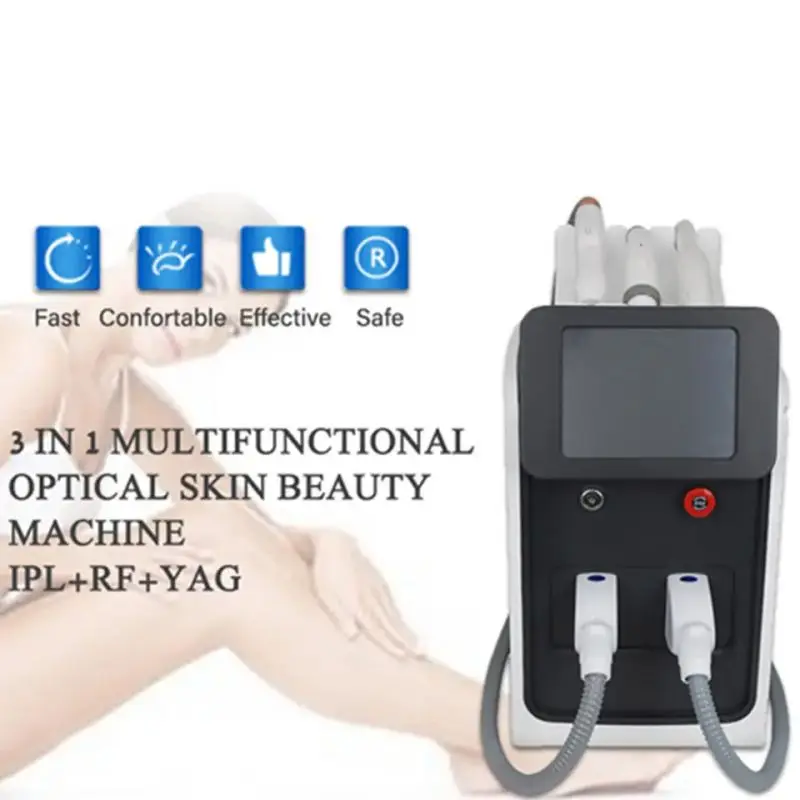 IPL Hair Removal Nd Yag Laser Tattoo Removal Skin Tightening 3 in 1 Factory Price Multifunction Portable Permanently Use Machine