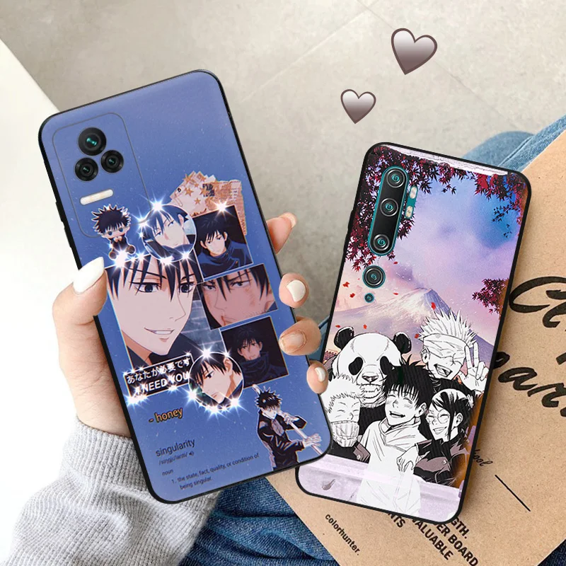 Soft Case for Redmi Note 11S 10S A3 10C 10A Xiaomi 14 11T Pro 10T 10 11 Lite Comic Anime Jujutsu Kaisen Black Phone Cases Cover